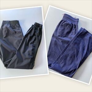 Fits 2-Piece Bundle Black&Purple Healthcare Scrub Jogger Pants Womens Size XS